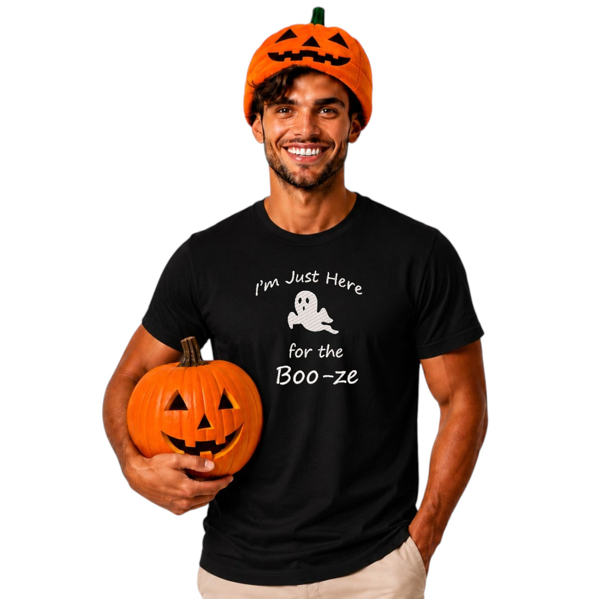 I am just here for the Boo-ze Glow in the Dark Tee