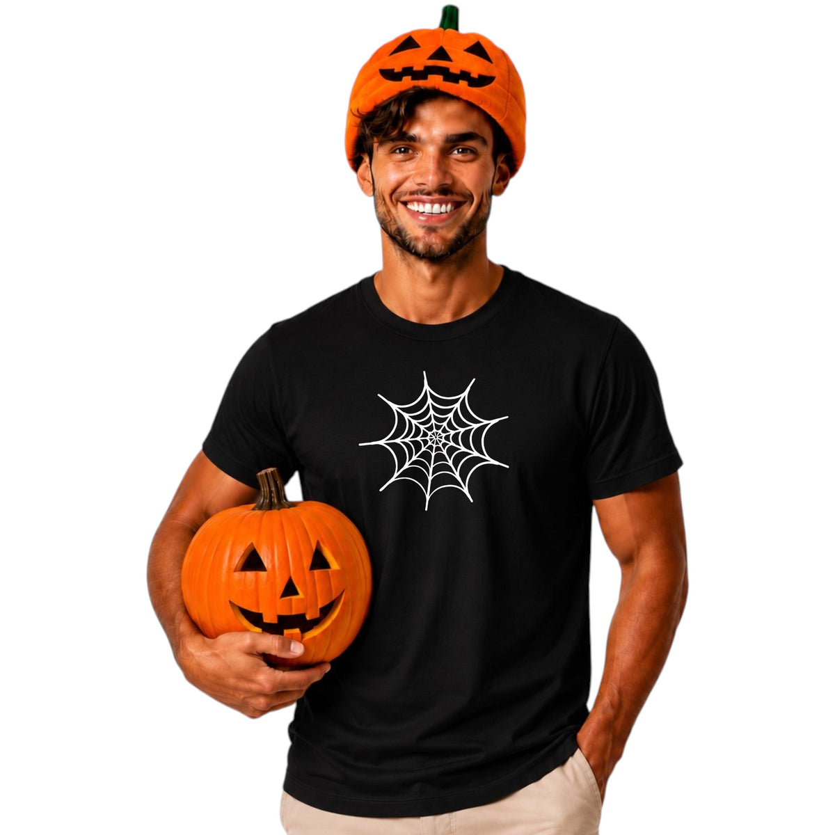 Glow in the Dark Spider Web Halloween Tee