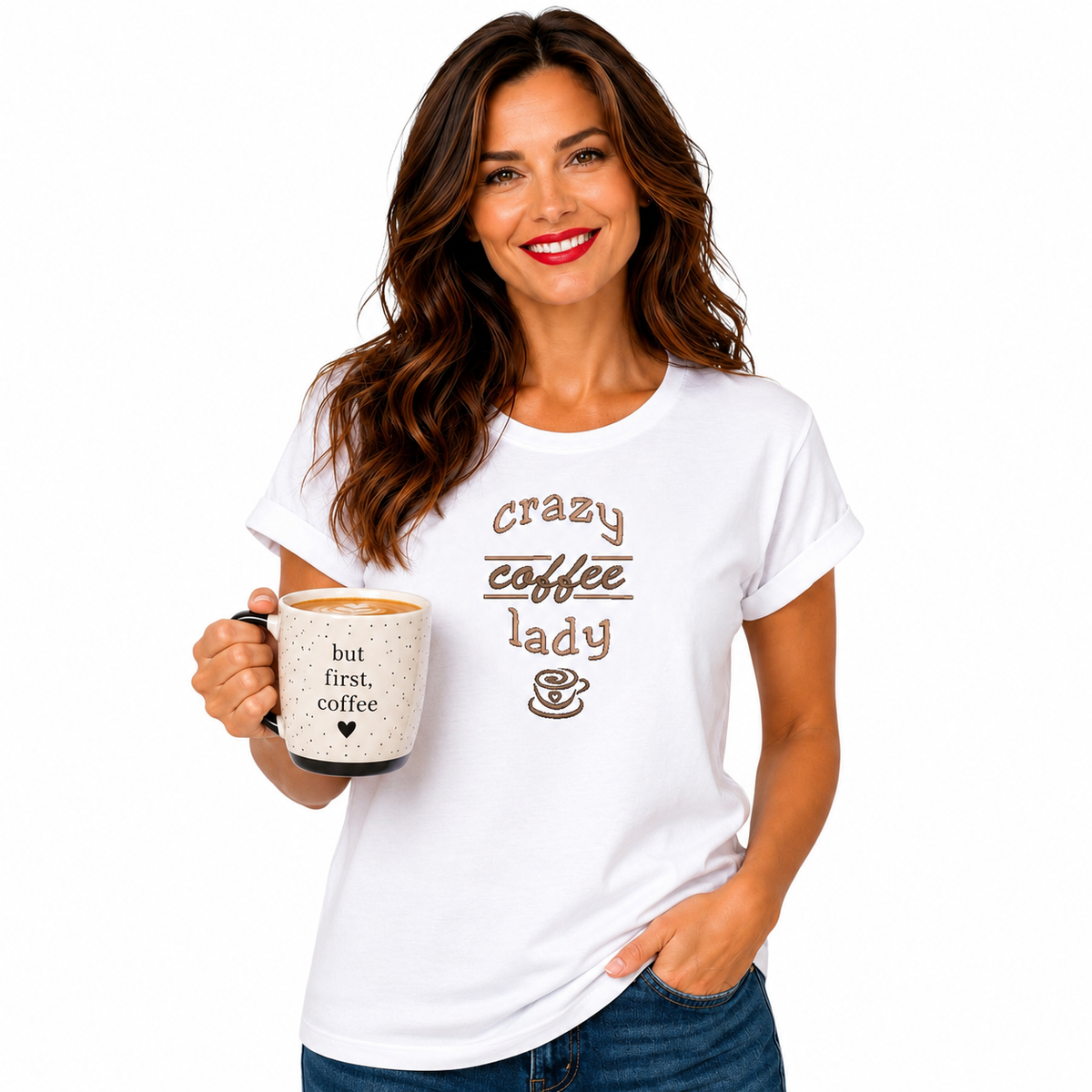 Crazy Coffee Lady Tshirt - Funny coffee Lover Tshirt