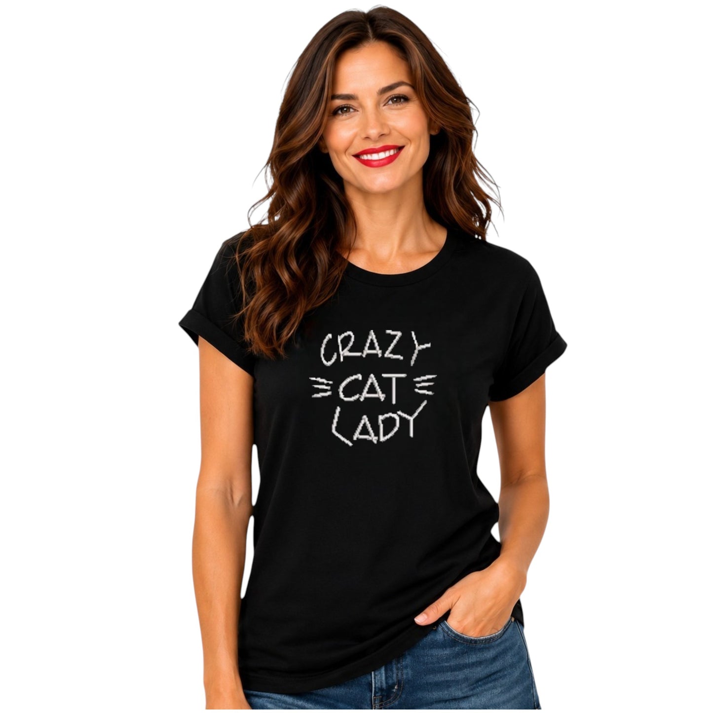 CRAZY CAT LADY Print Casual Tshirt. Available in 5 Colours