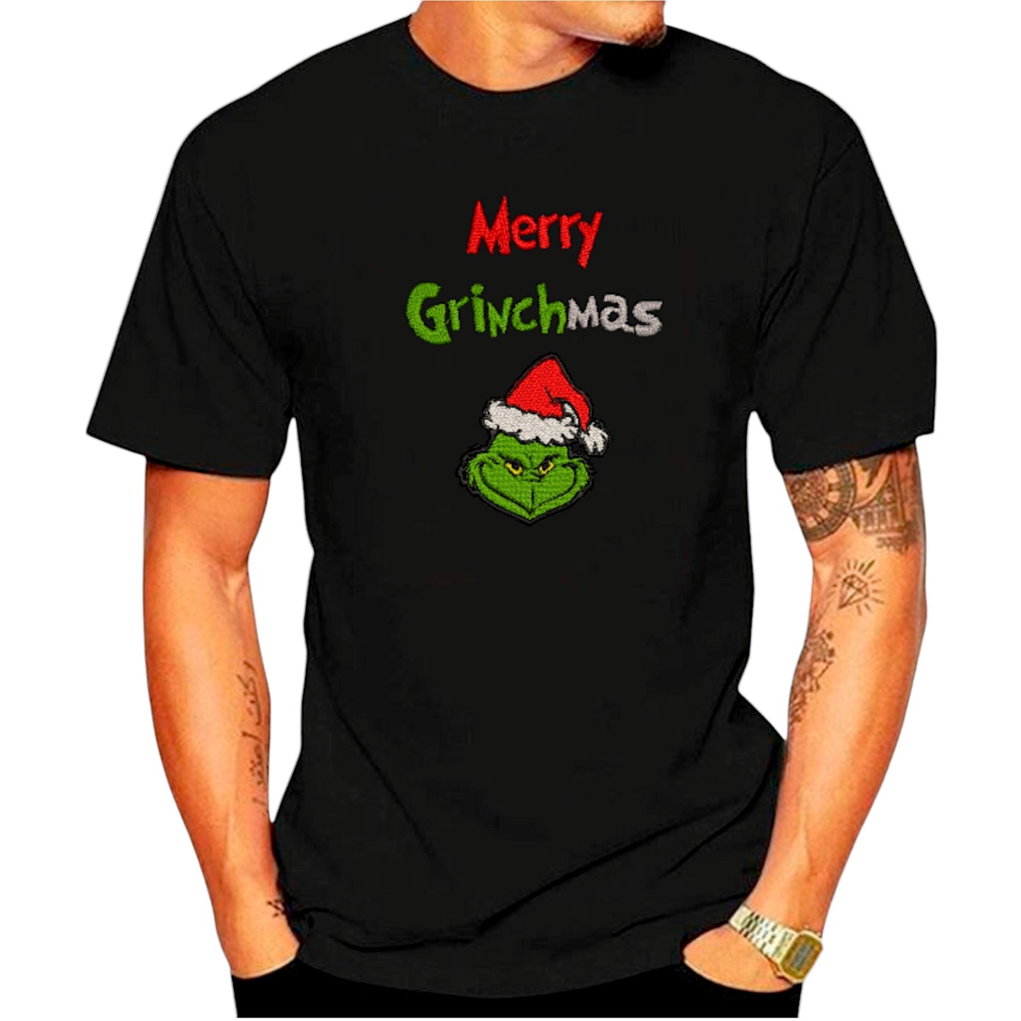 Merry Grinchmas Funny festive Tshirt available in 4 colours