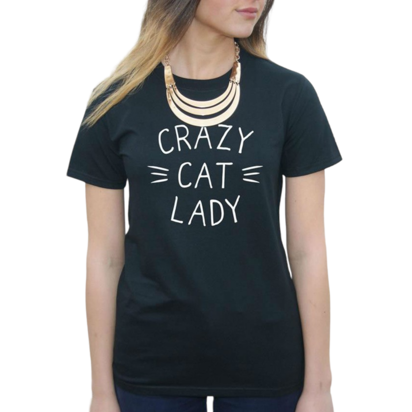 CRAZY CAT LADY Print Casual Tshirt. Available in 3 Colours