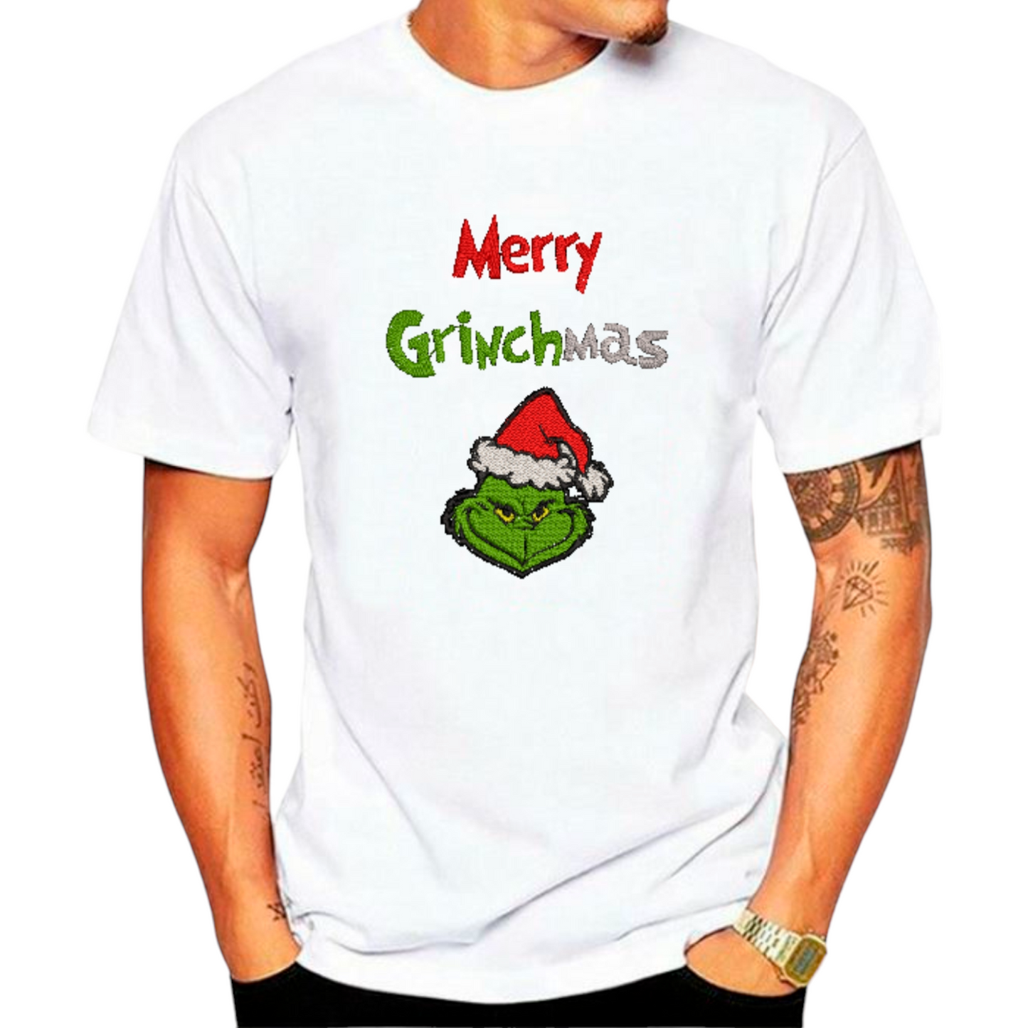 Merry Grinchmas Funny festive Tshirt available in 4 colours