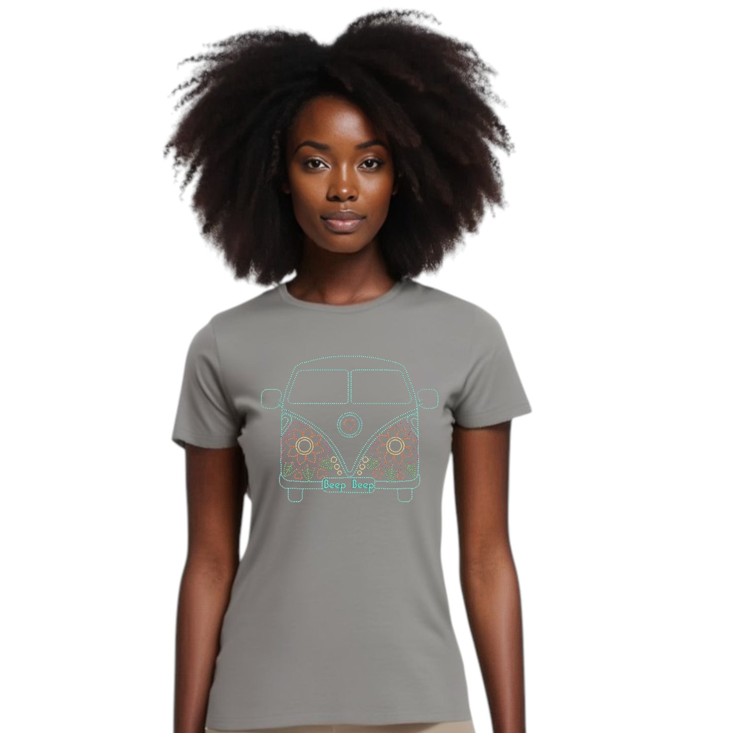 Flower Power Combi Van Available in 5 Tshirt Colours