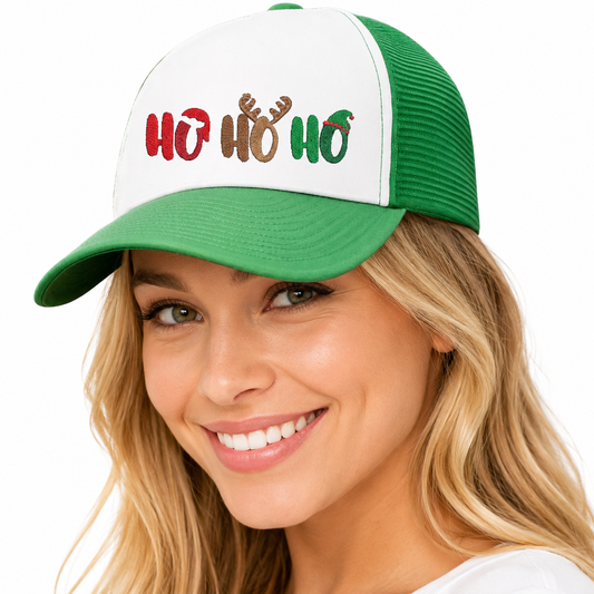 Ho Ho Ho Christmas Cap available in 3 colours