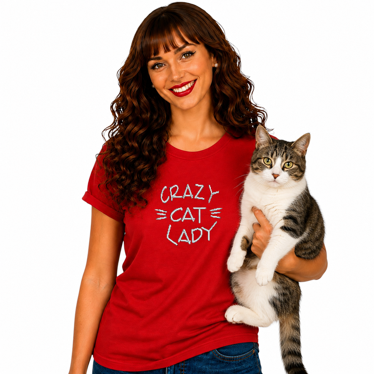 CRAZY CAT LADY Print Casual Tshirt. Available in 5 Colours