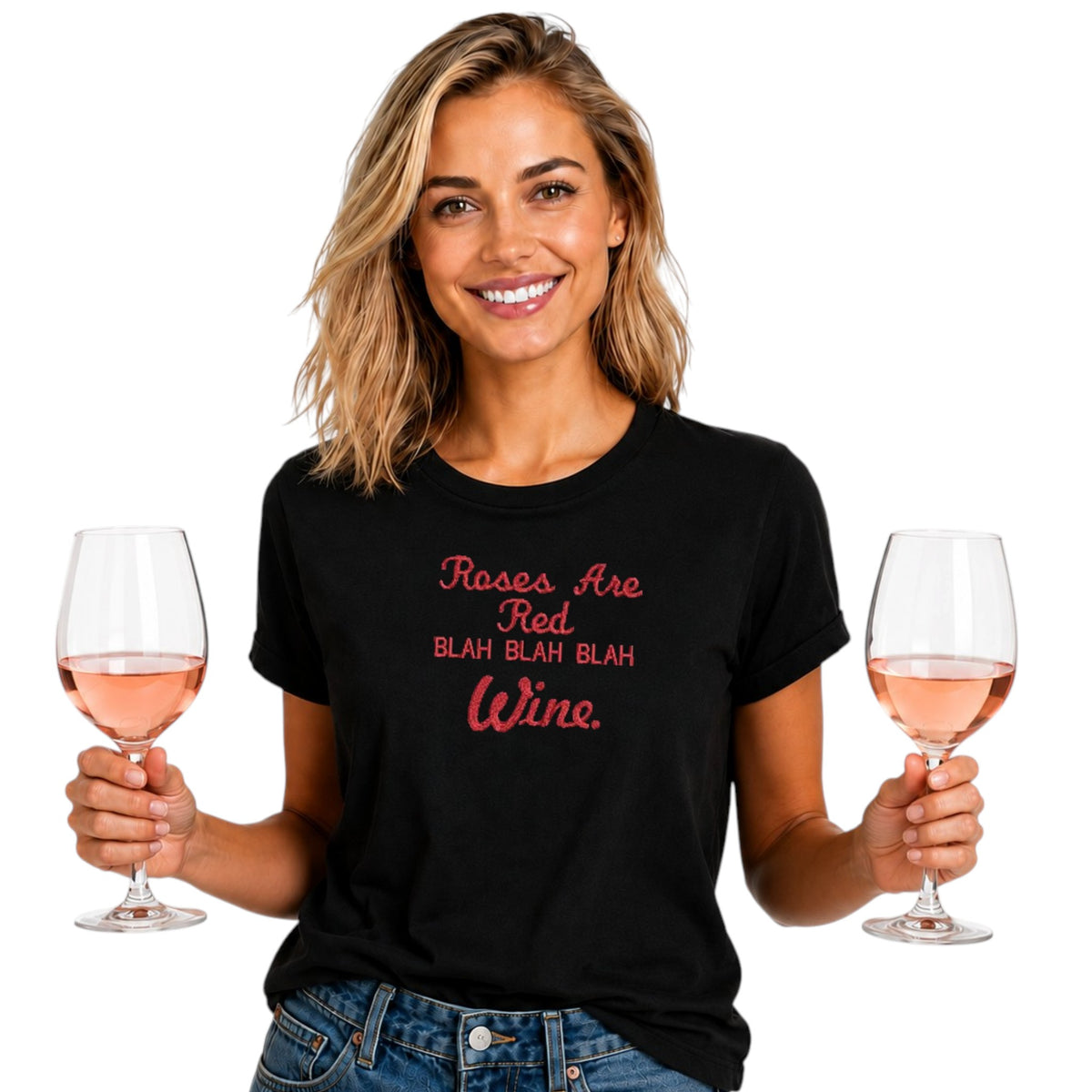 Rose are red blah blah Wine Tshirt
