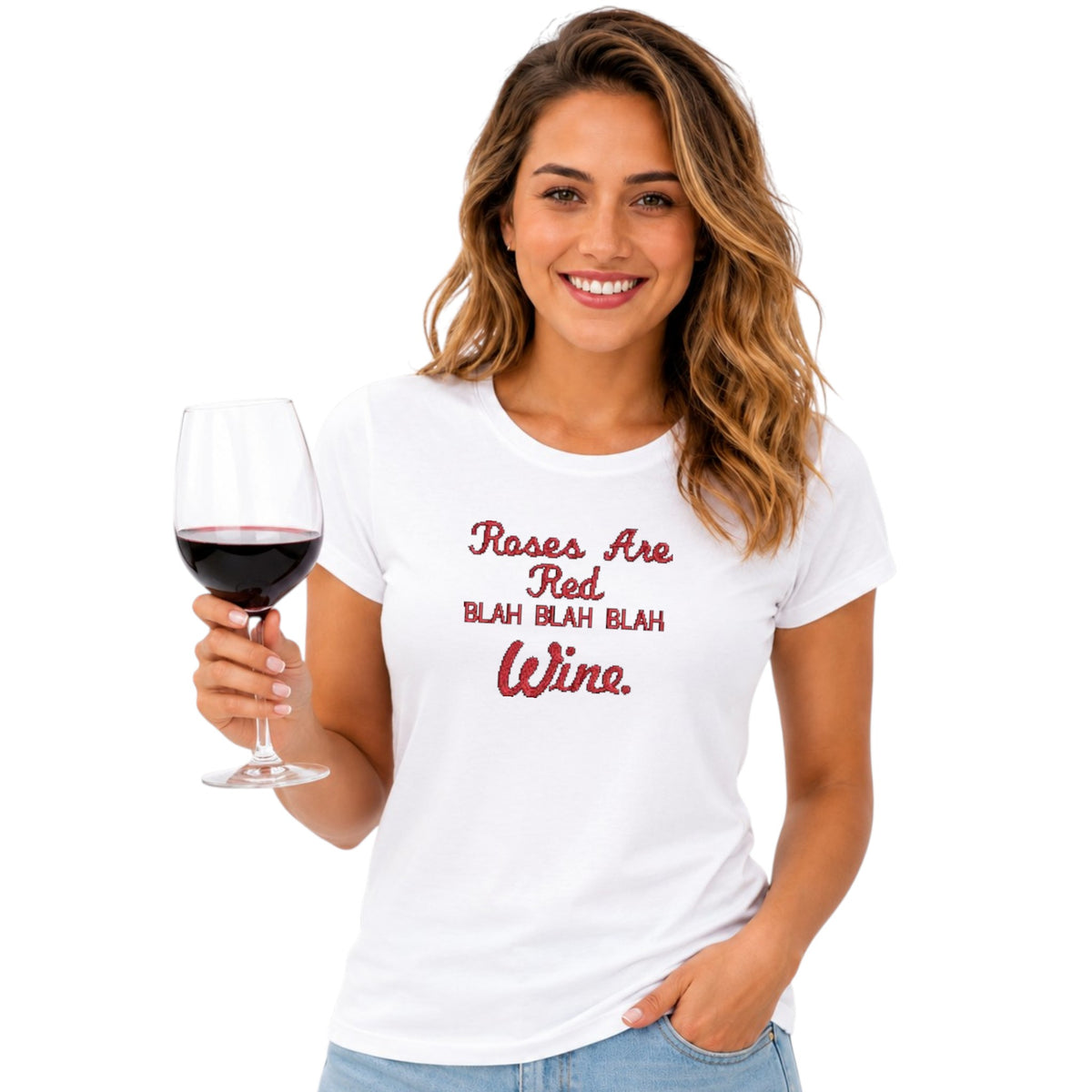 Rose are red blah blah Wine Tshirt