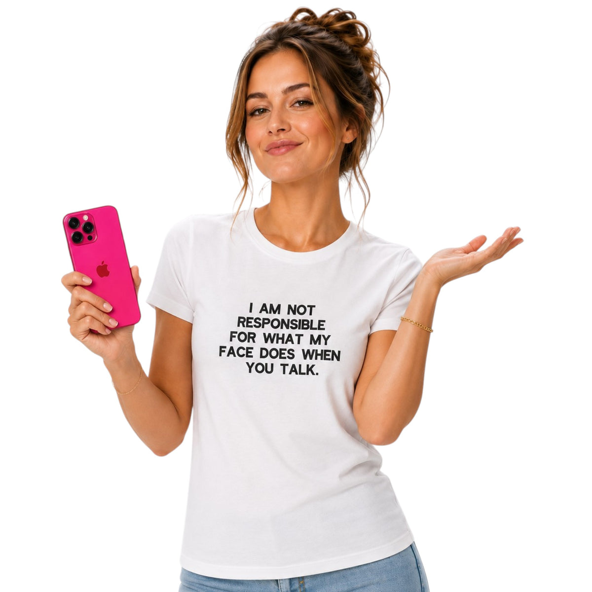 I am not responsible for what my face does funny tshirt