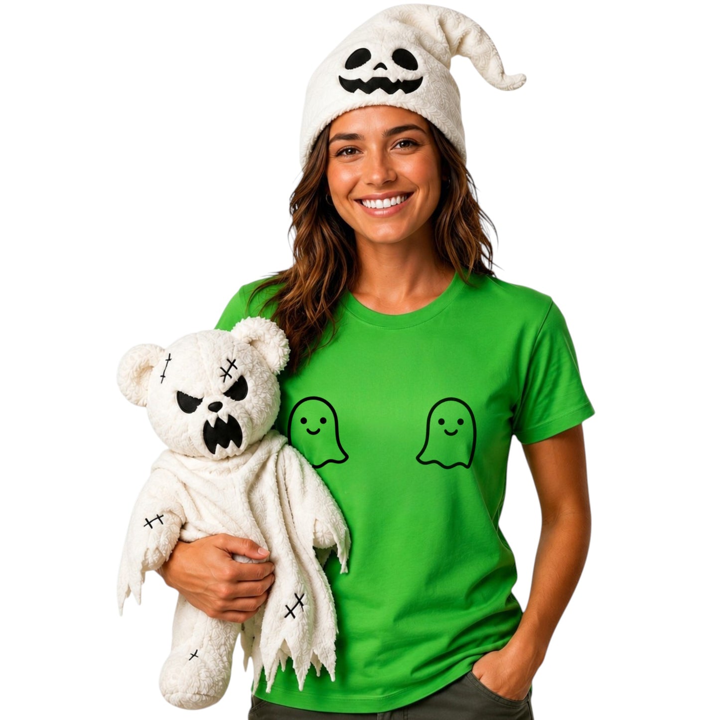 Cute Ghost B00BIE Women Tshirt Available in 5 colours