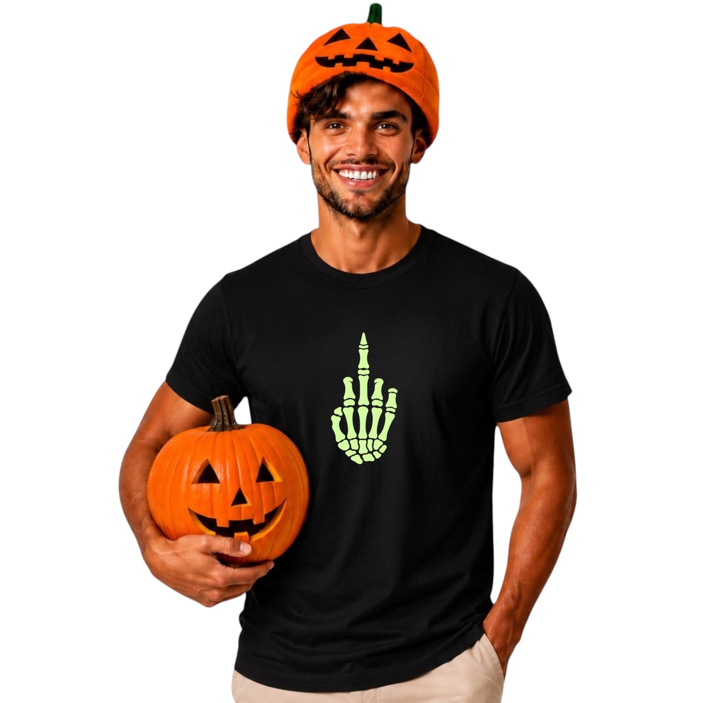 Glow in the Dark Skeleton Hand Tee