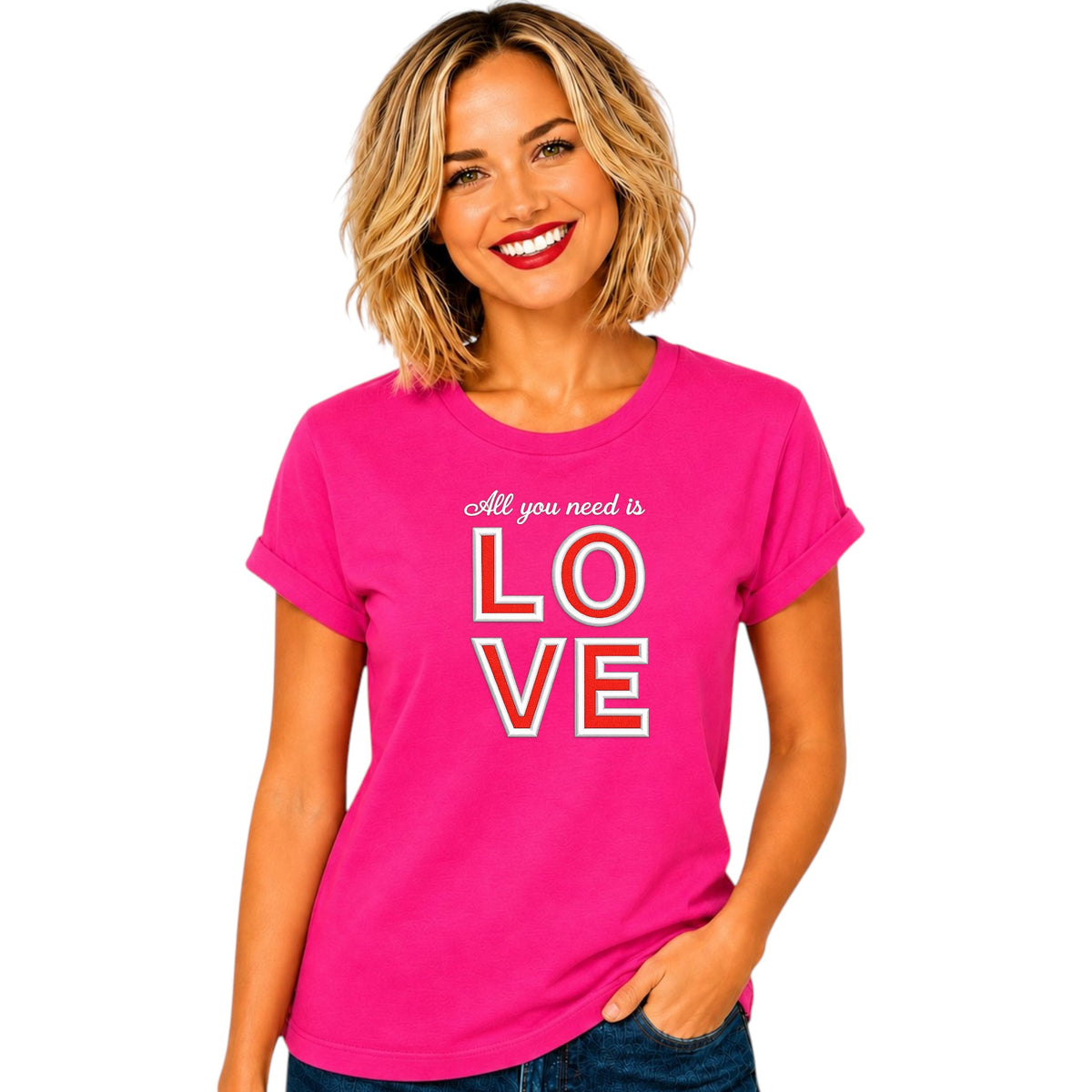 All you need is Love Tee available in 4 colours