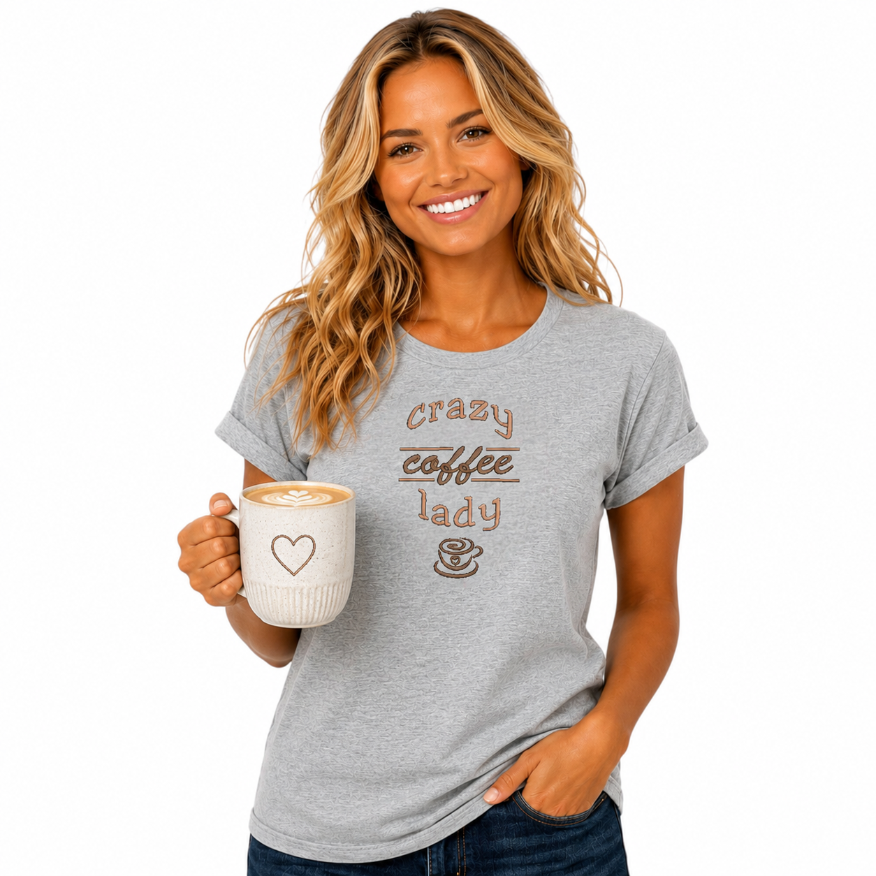 Crazy Coffee Lady Tshirt - Funny coffee Lover Tshirt