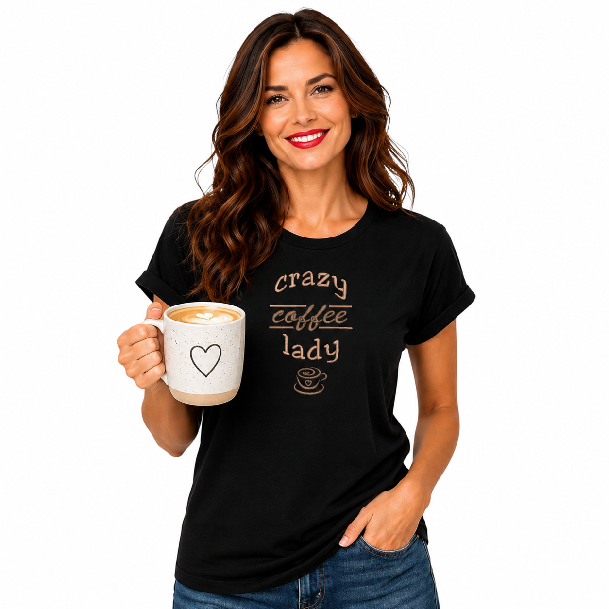 Crazy Coffee Lady Tshirt - Funny coffee Lover Tshirt