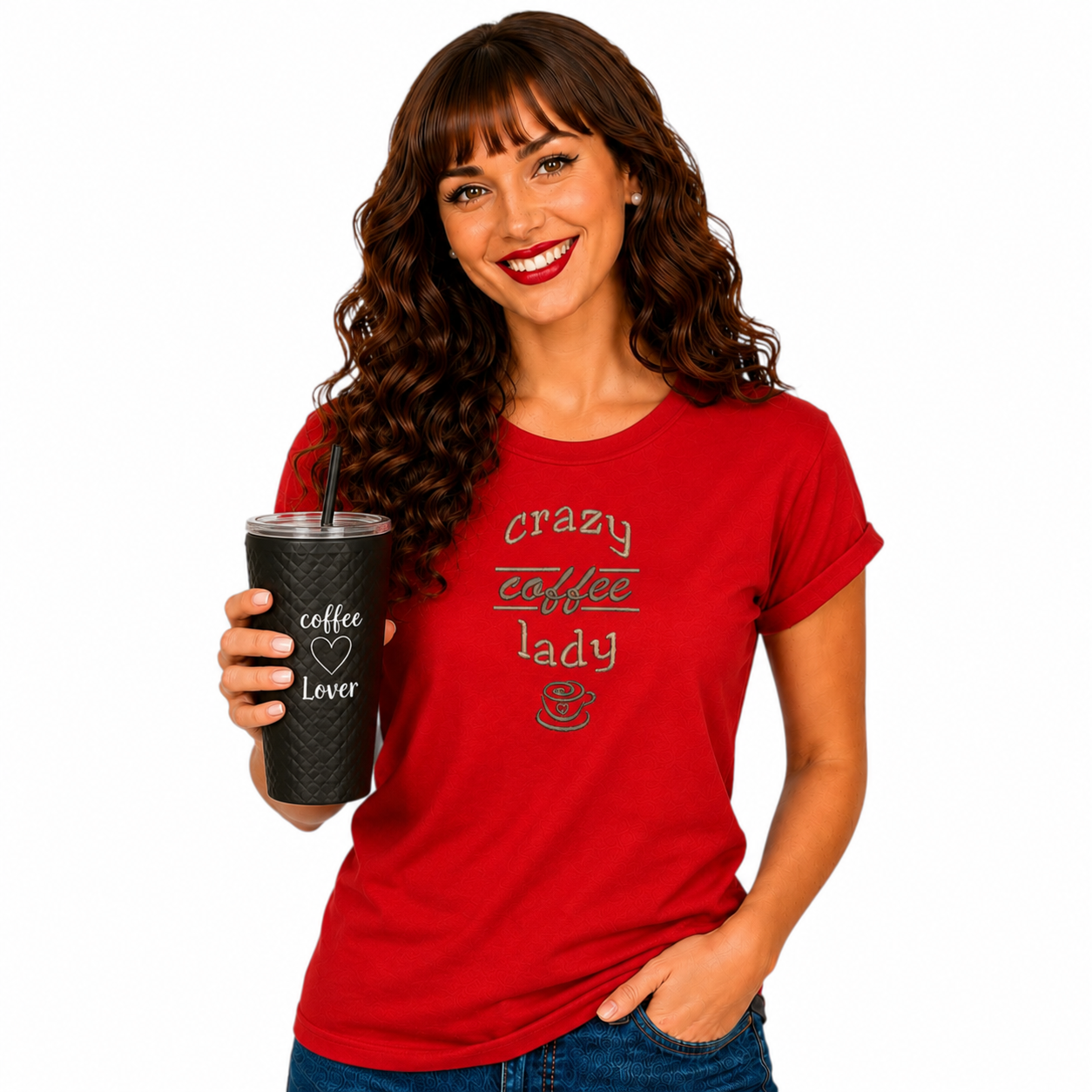 Crazy Coffee Lady Tshirt - Funny coffee Lover Tshirt