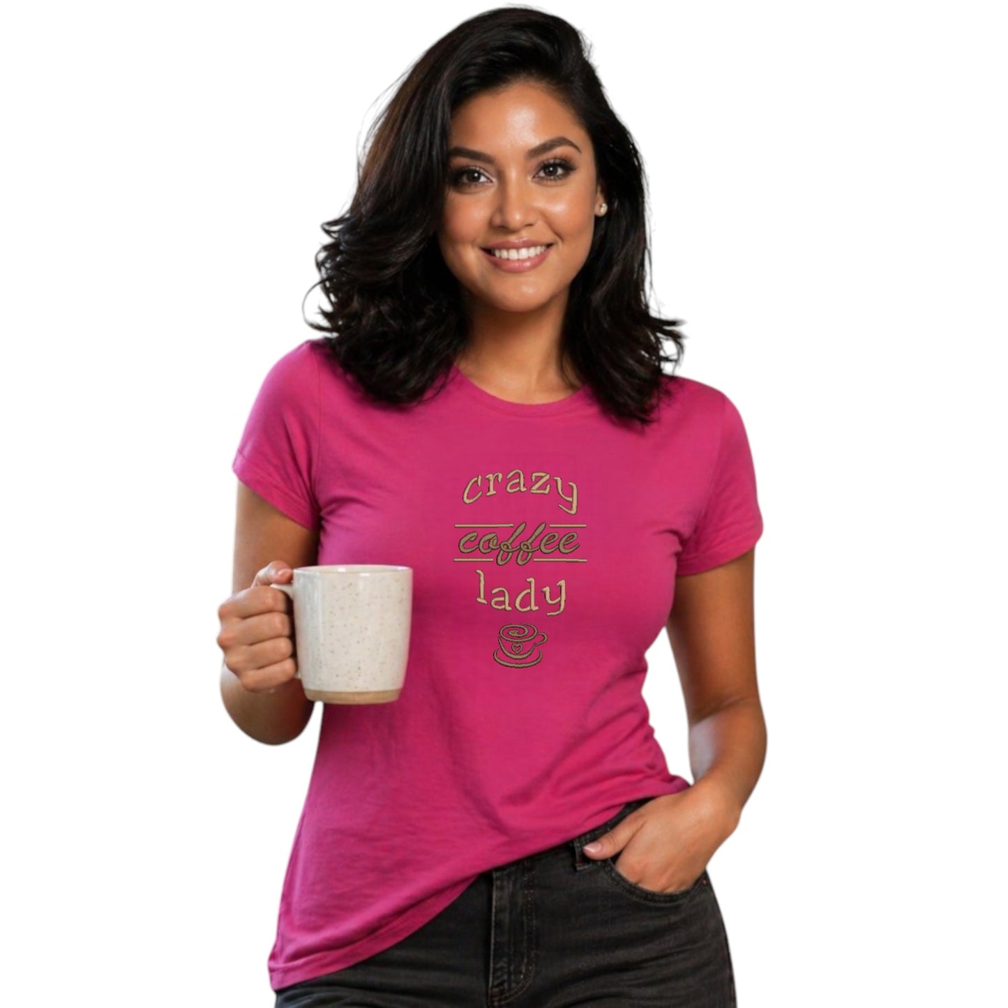 Crazy Coffee Lady Tshirt - Funny coffee Lover Tshirt
