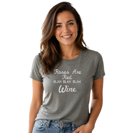 Rose are red blah blah Wine Tshirt