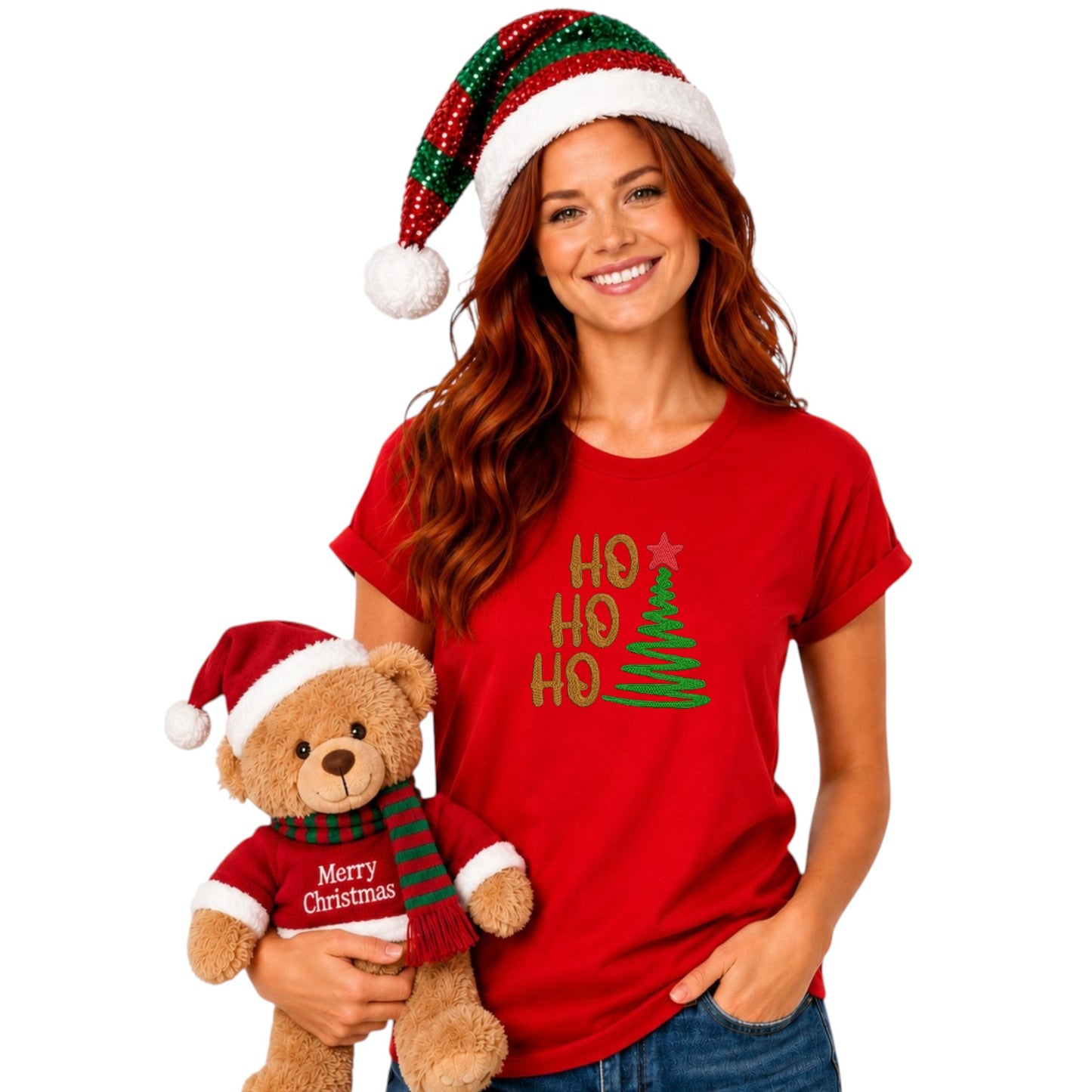 Ho Ho Ho Christmas Festive Tshirt