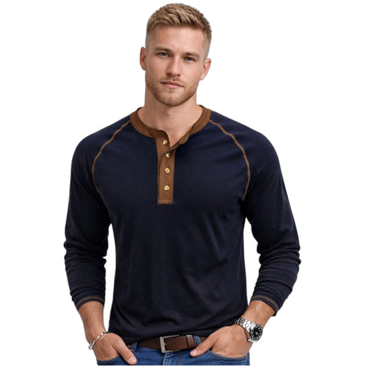 Long Sleeve Tshirt with Trendy Two Tone Detailing, Available in 6 colours