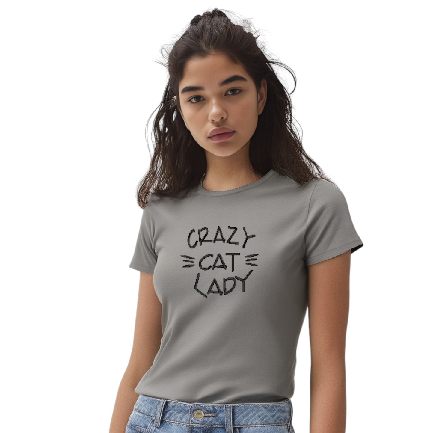 CRAZY CAT LADY Print Casual Tshirt. Available in 3 Colours