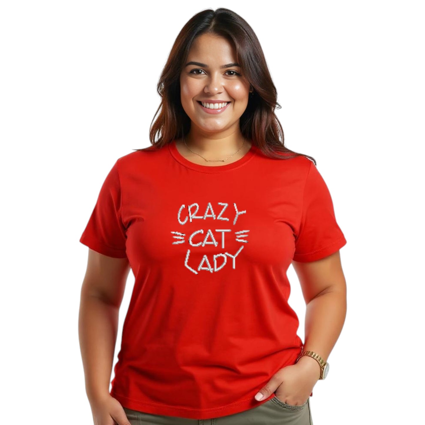 CRAZY CAT LADY Print Casual Tshirt. Available in 3 Colours