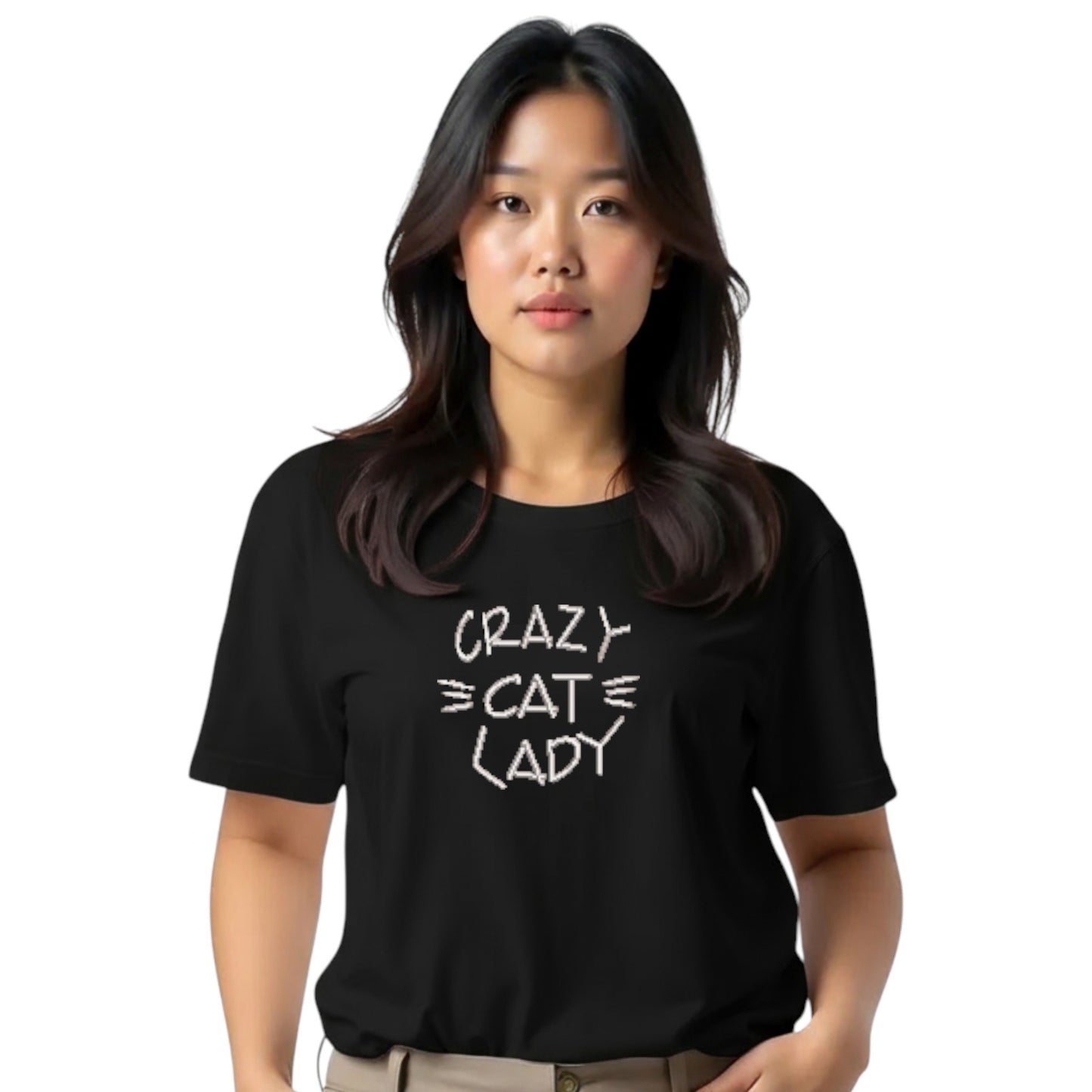 CRAZY CAT LADY Print Casual Tshirt. Available in 3 Colours