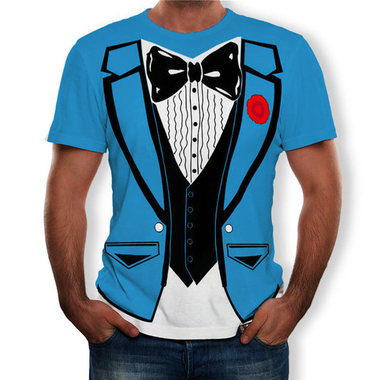 Fake two pieces Mens's suit T-Shirt Available in 5 Styles