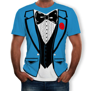 Fake two pieces Mens's suit T-Shirts Available in 5 Styles