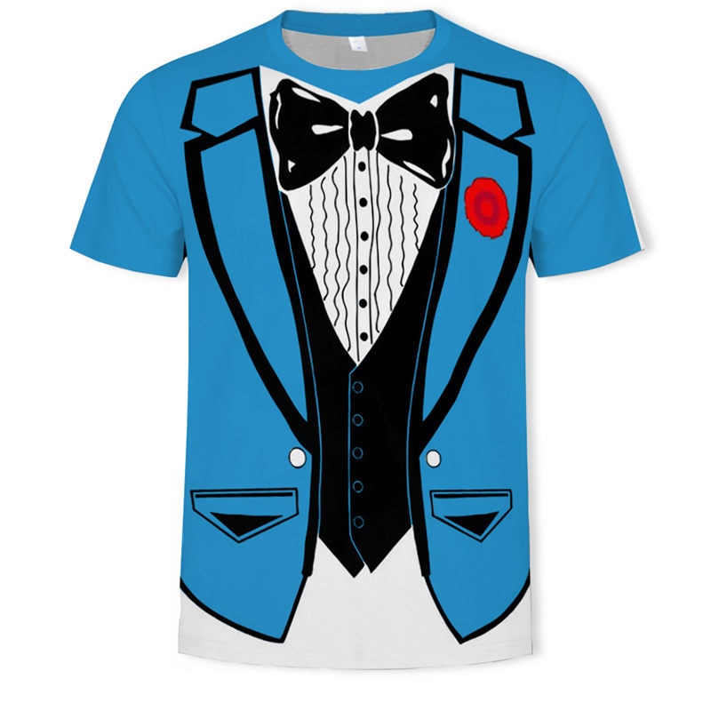 Fake two pieces Mens's suit T-Shirt Available in 5 Styles
