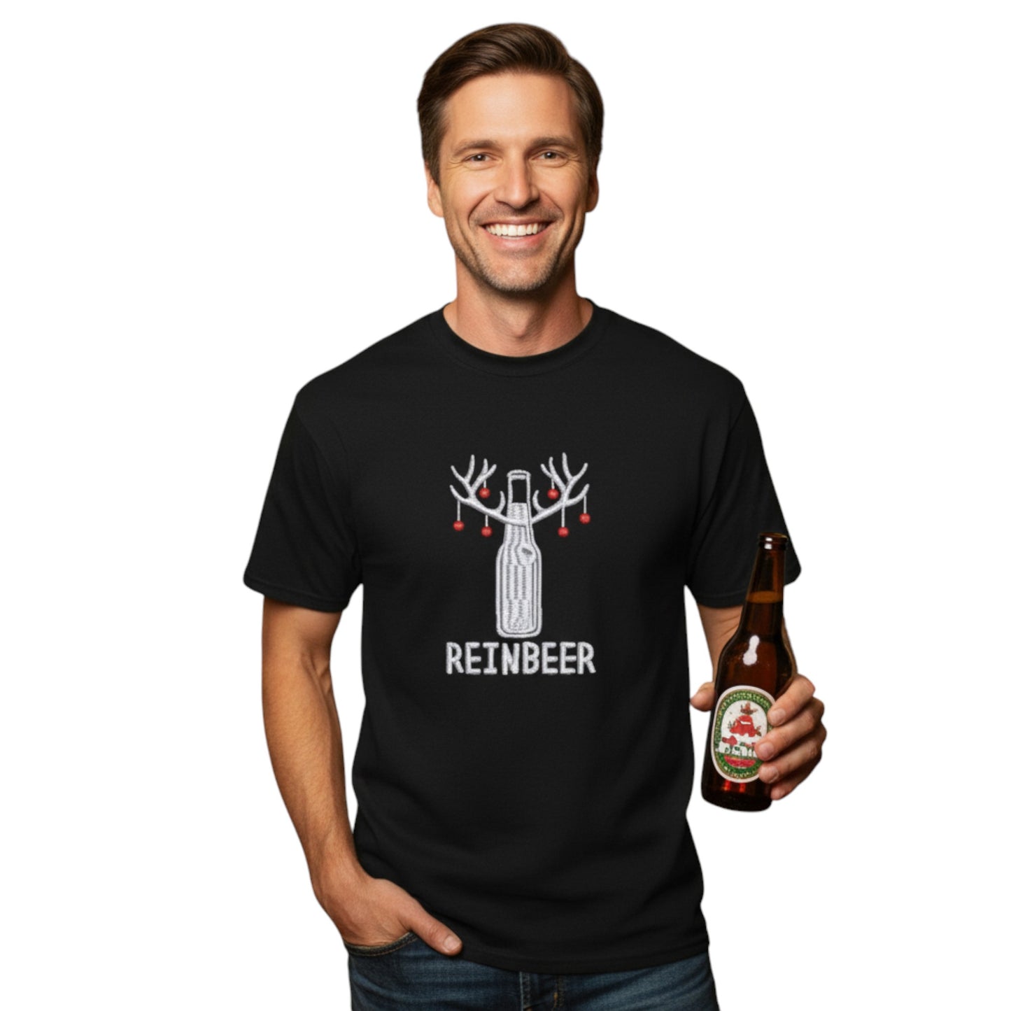 Reinbeer Funny festive Tshirt