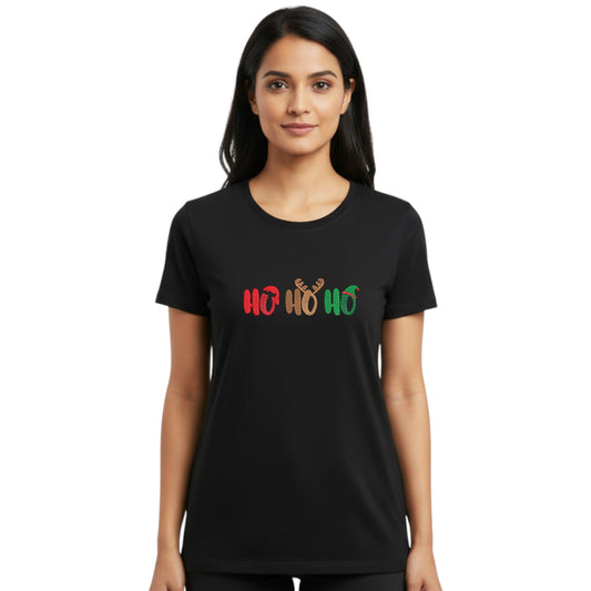 Santa, Reindeer and Elf Ho Ho Ho Tshirt