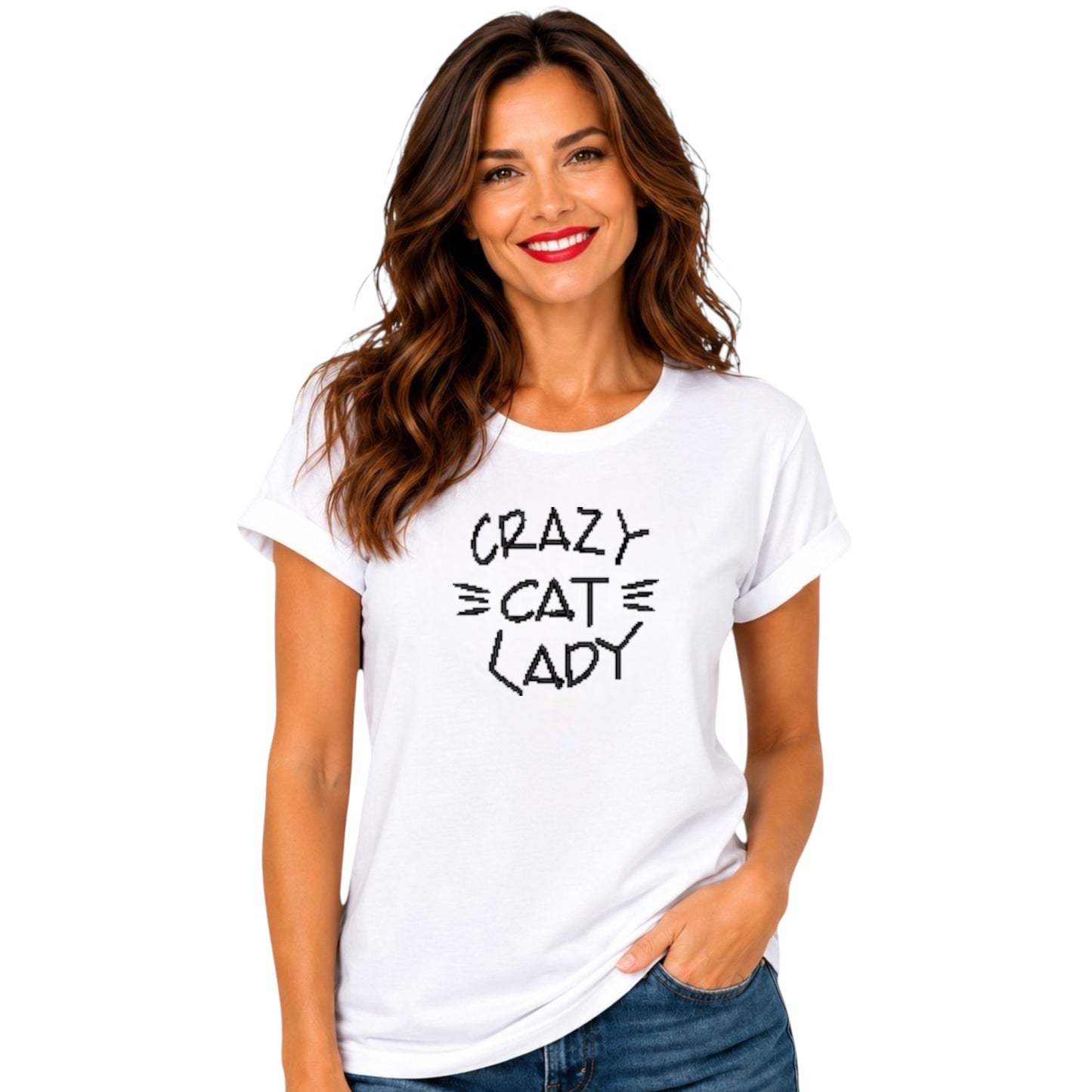CRAZY CAT LADY Print Casual Tshirt. Available in 5 Colours