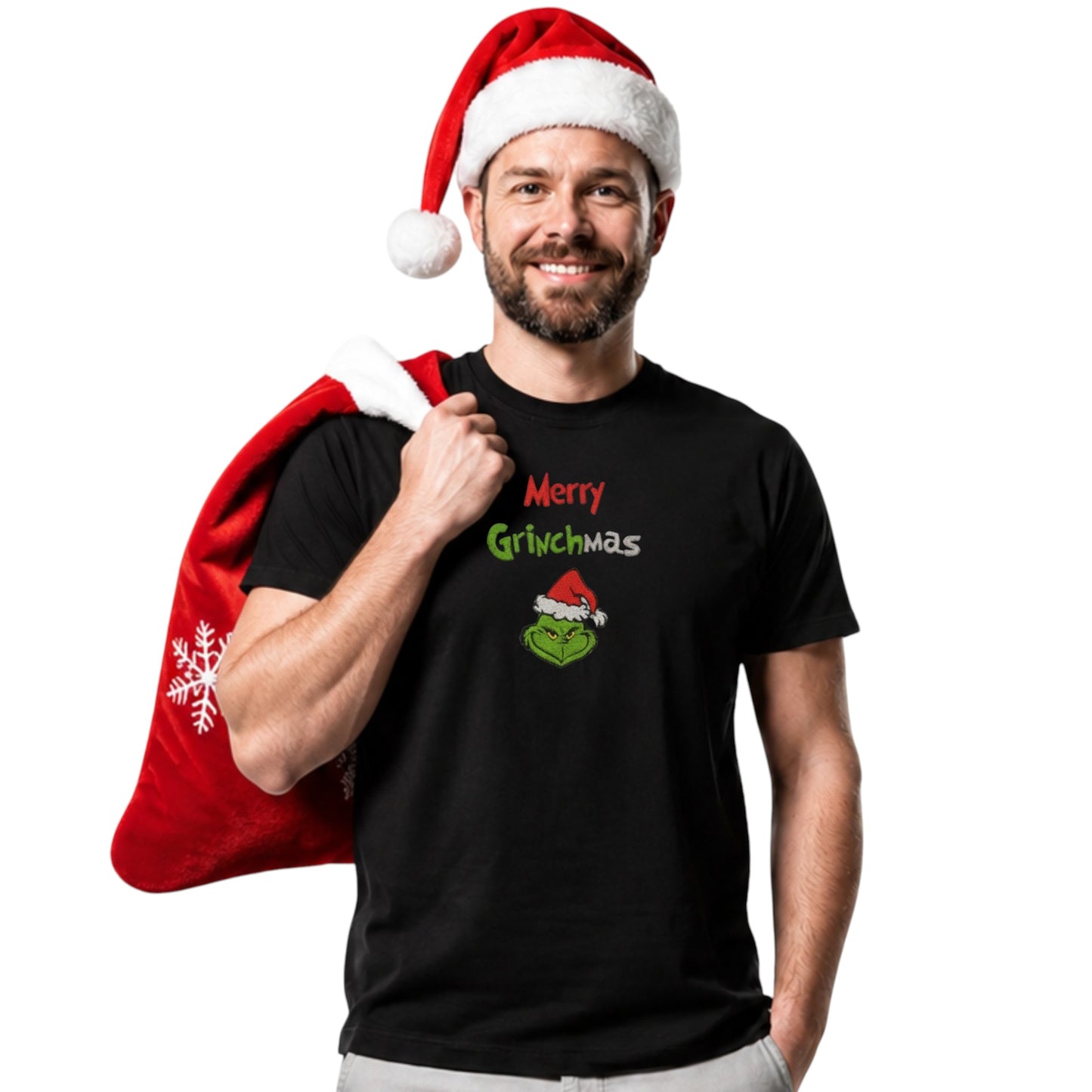 Merry Grinchmas Funny festive Tshirt available in 5 colours