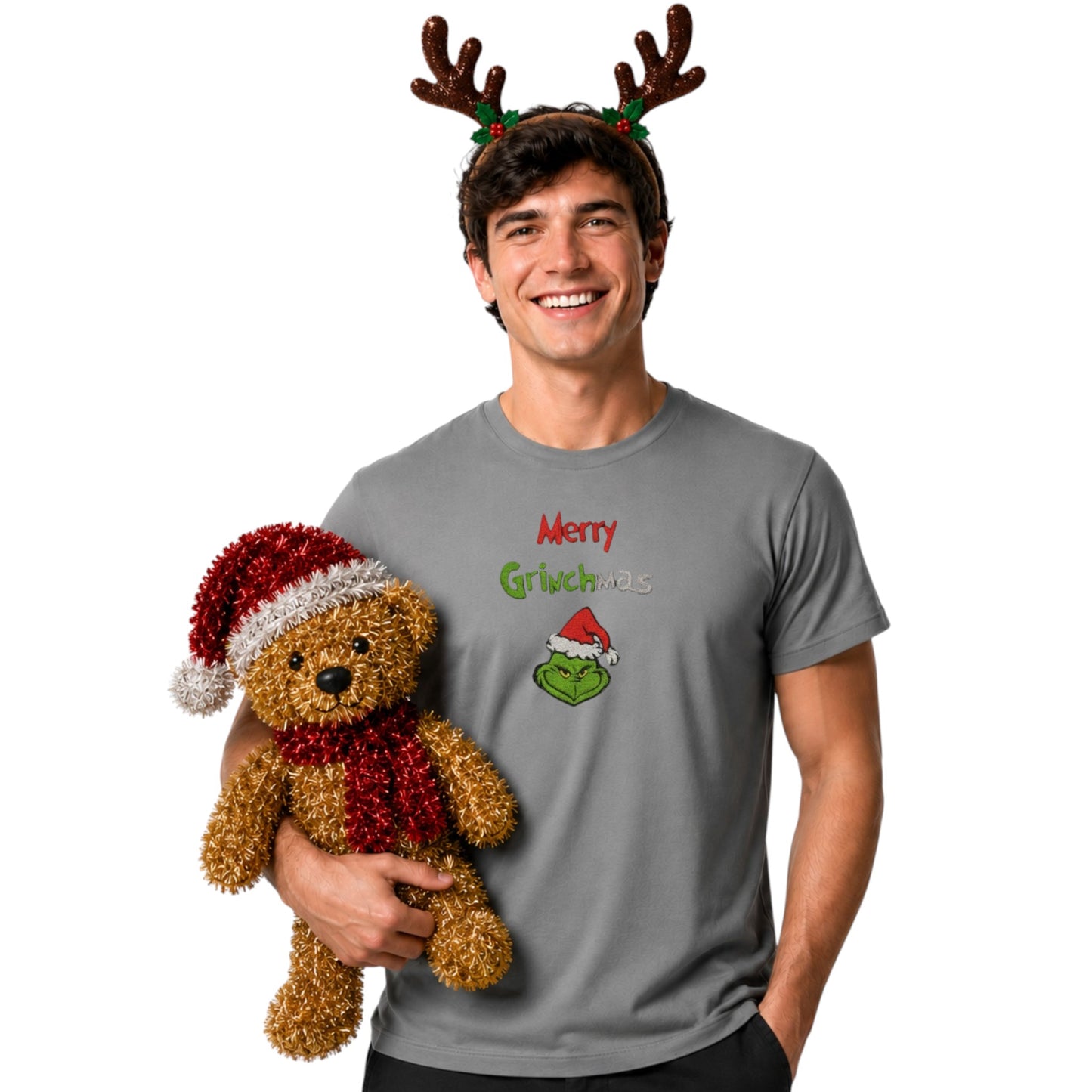 Merry Grinchmas Funny festive Tshirt available in 5 colours