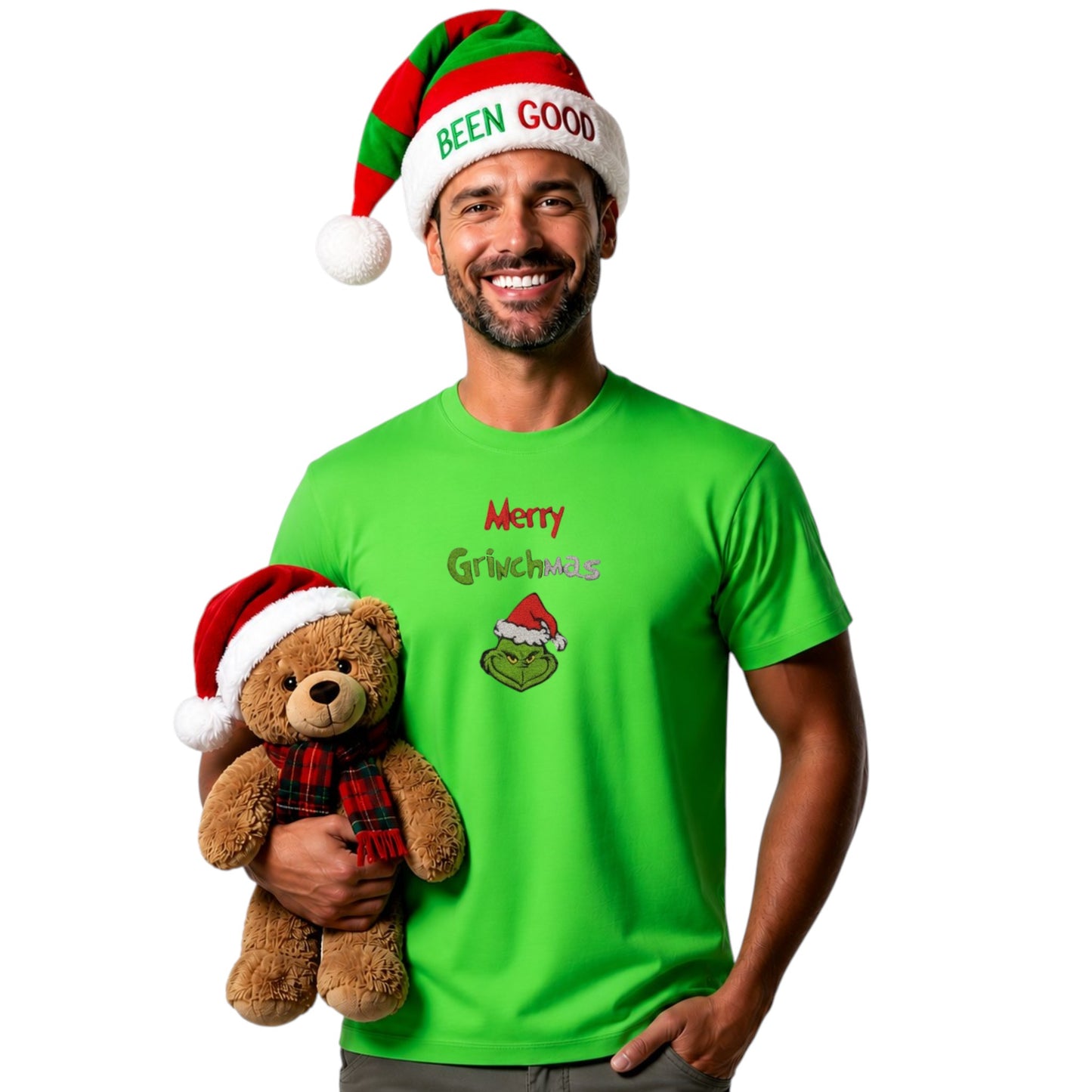 Merry Grinchmas Funny festive Tshirt available in 5 colours