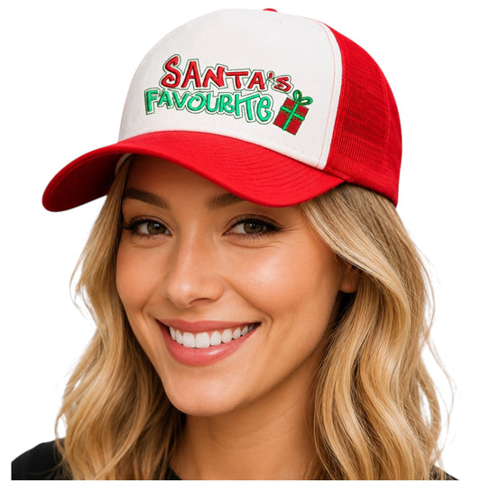 Santa's Favourite Cap available in 3 colours