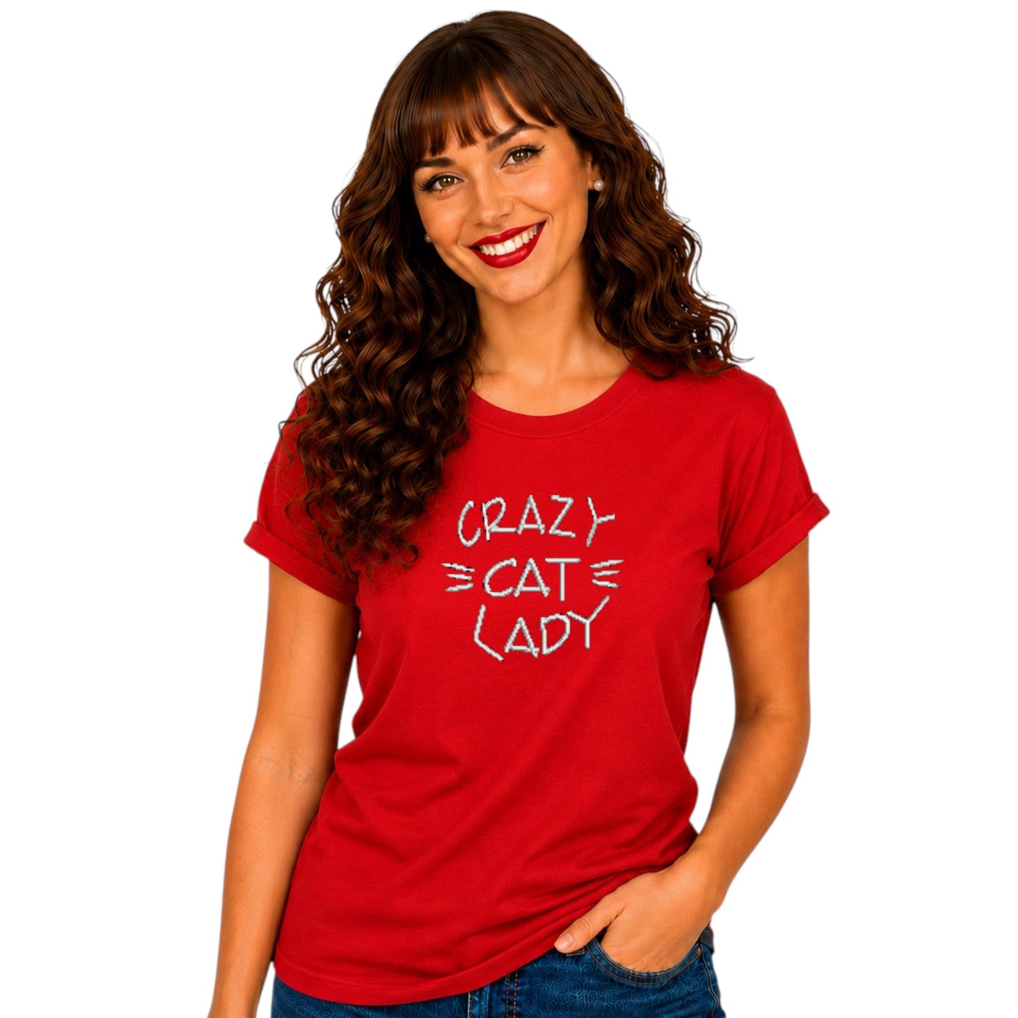 CRAZY CAT LADY Print Casual Tshirt. Available in 5 Colours