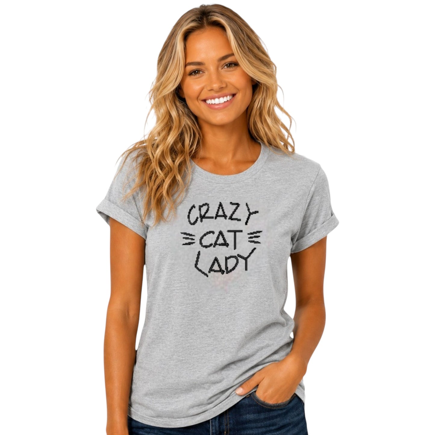 CRAZY CAT LADY Print Casual Tshirt. Available in 5 Colours