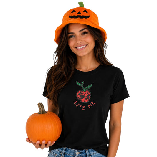 Bite Me Bad Apple Halloween Tee