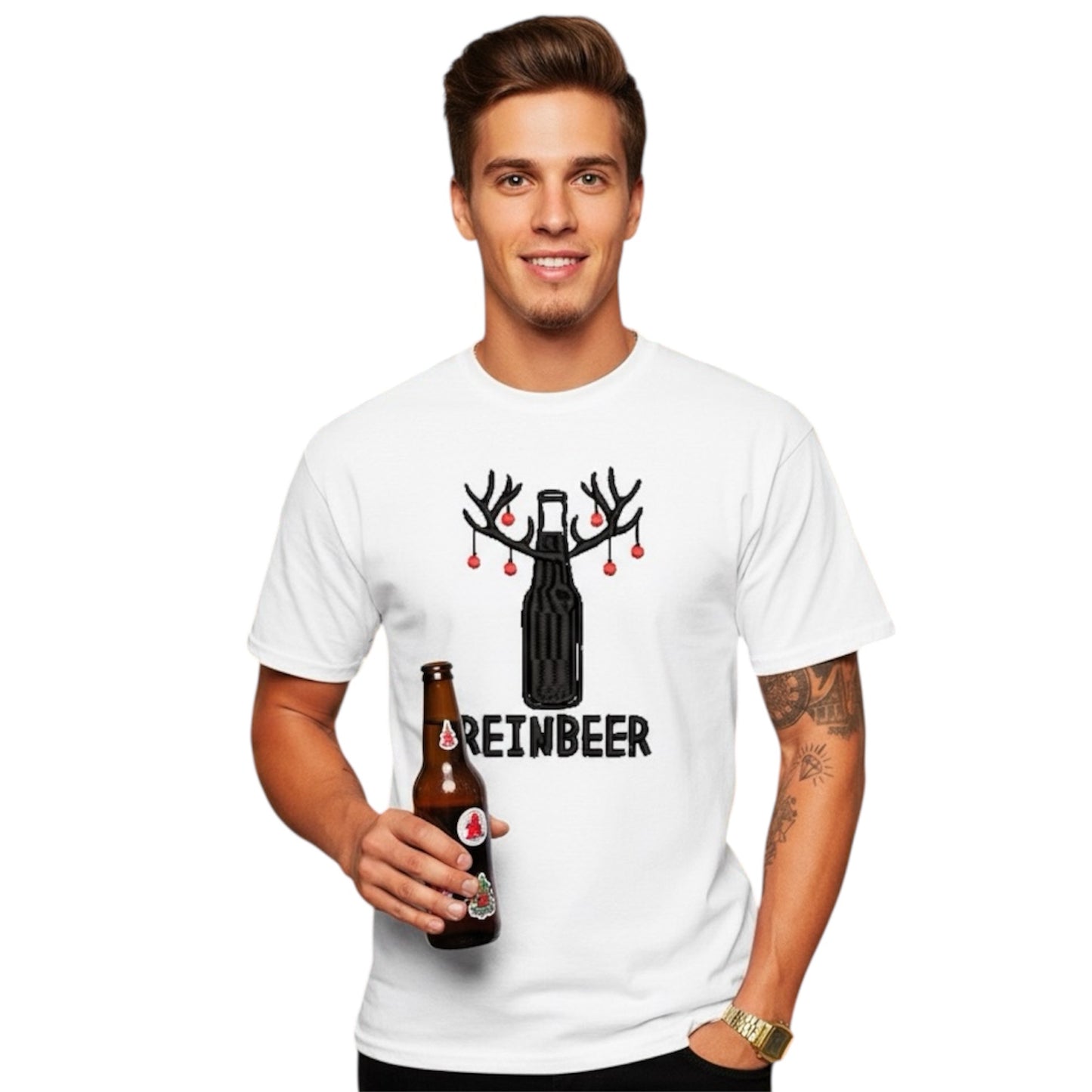 Reinbeer Funny festive Tshirt