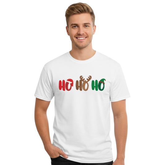 Santa, Reindeer and Elf Hohoho Funny festive Tshirt