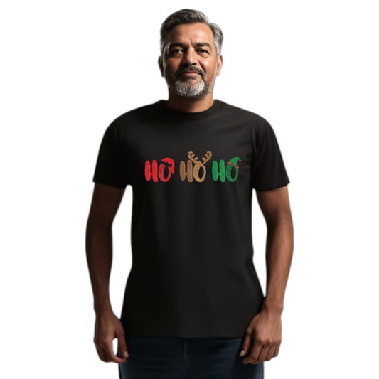 Santa, Reindeer and Elf Hohoho Funny festive Tshirt