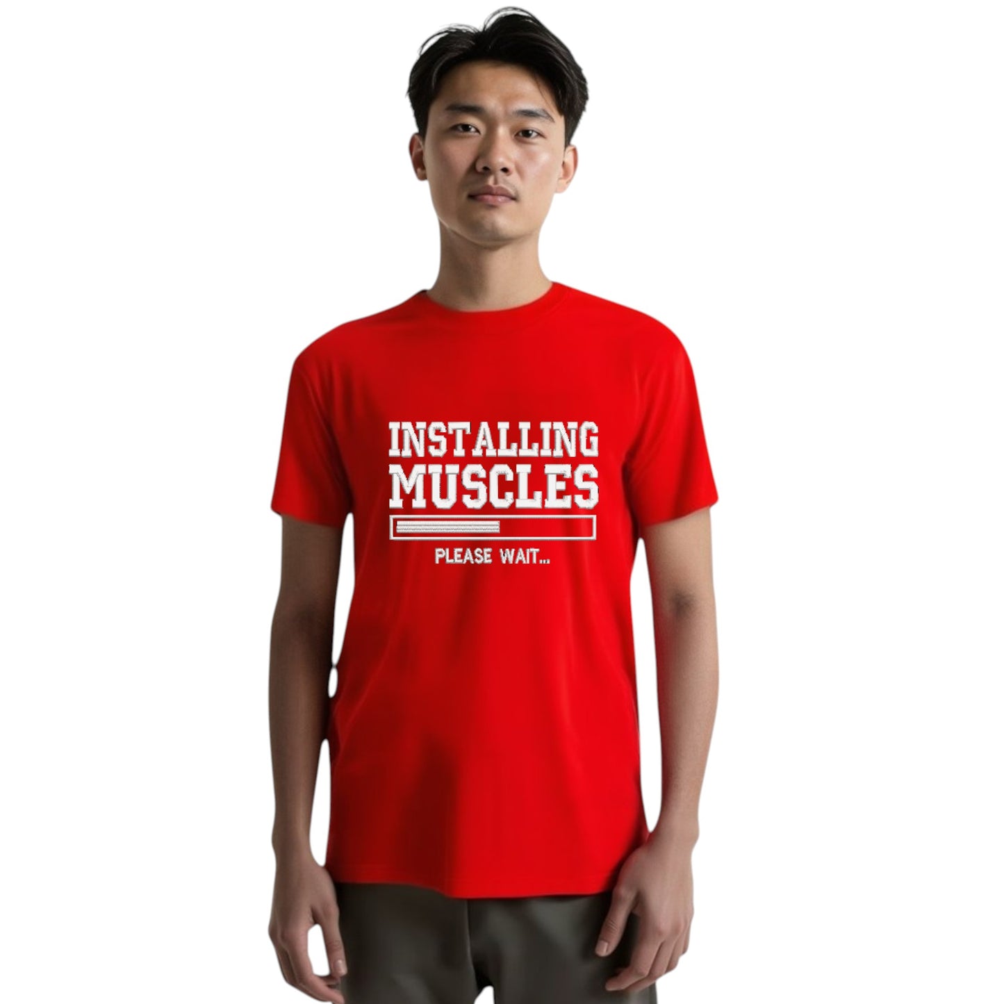 INSTALLING MUSCLES Mens Tshirt. Available in 4 Colours