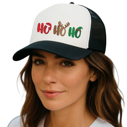 Ho Ho Ho Christmas Cap available in 3 colours