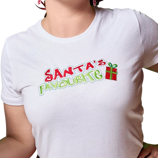 SANTA'S favourite funny slogan festive Tshirt