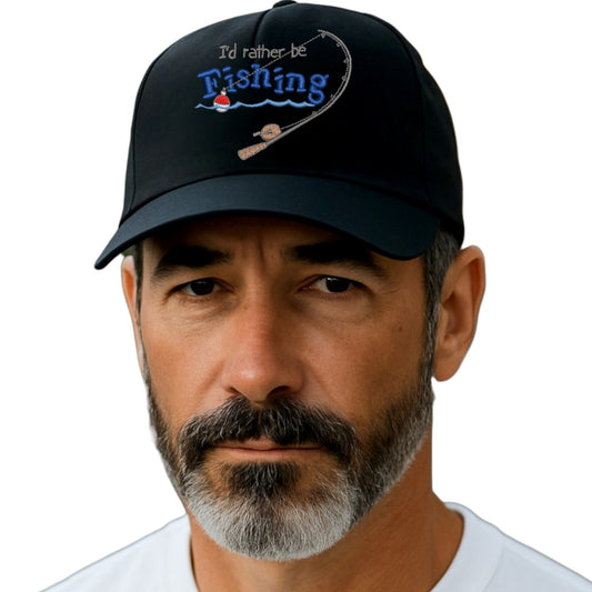 I'd rather be fishing cap