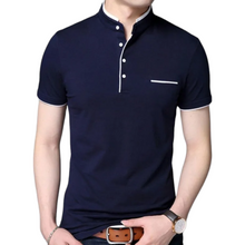 Load image into Gallery viewer, Polo Shirt with Fashion Detailing, Short Sleeve with Stand Collar Available in 6 Colours