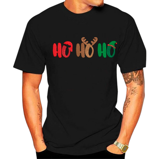 Santa, Reindeer and Elf Hohoho Funny festive Tshirt