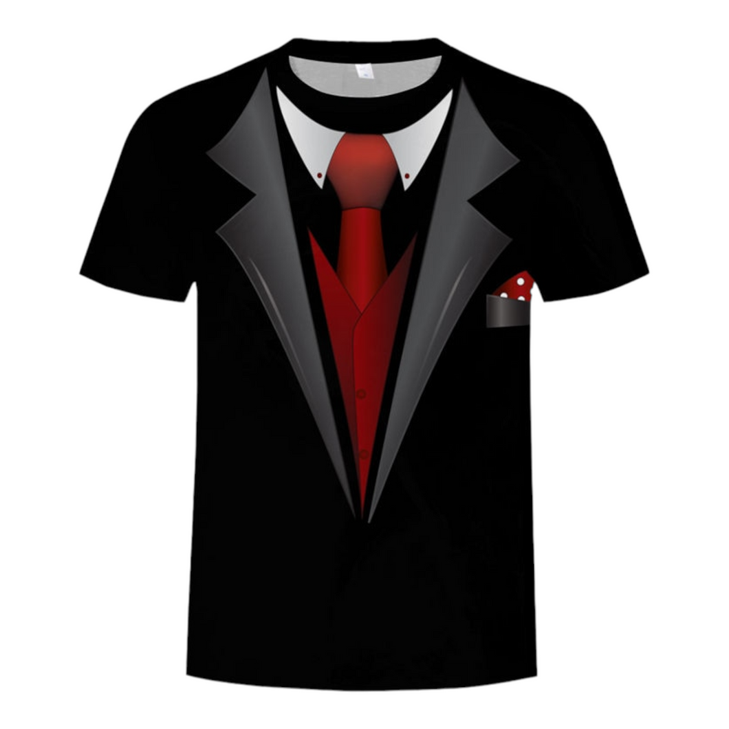 Fake two pieces Mens's suit T-Shirts Available in 5 Styles