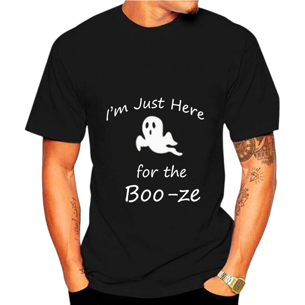 I am just here for the Boo-ze Funny Halloween Tshirt